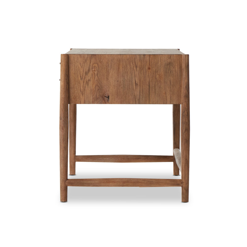 Glenview Solid Wood Writing Desk, Weathered Oak