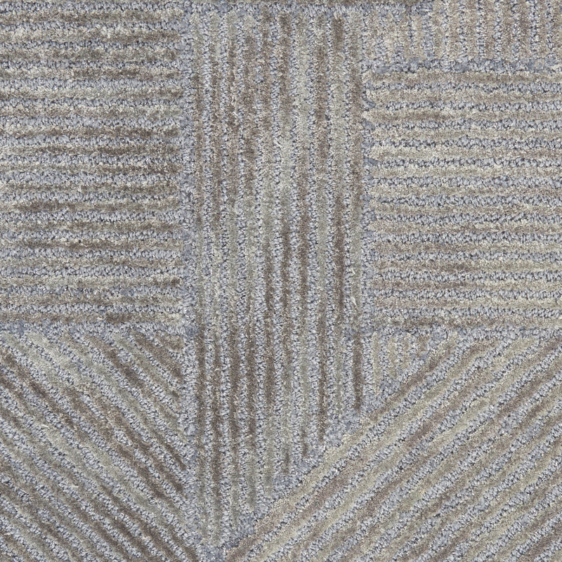Chrisann Geometric Area Rug in Gray, Rectangle 8'6" x 11'6"