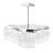 20'' 10 Light Drum Shade Chandelier With Chrome Finish – G9 LED Compatible – Glam Fixture for Living Room, Dining Room, Kitchen