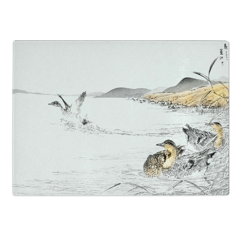Glass Ducks by The Reeds by Numata Kashu Chopping Board, 39 cm W x 28.5 cm L