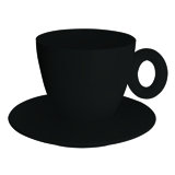 Polycarbonate Tea Cup with Saucer - 12 Pieces - Sapphire