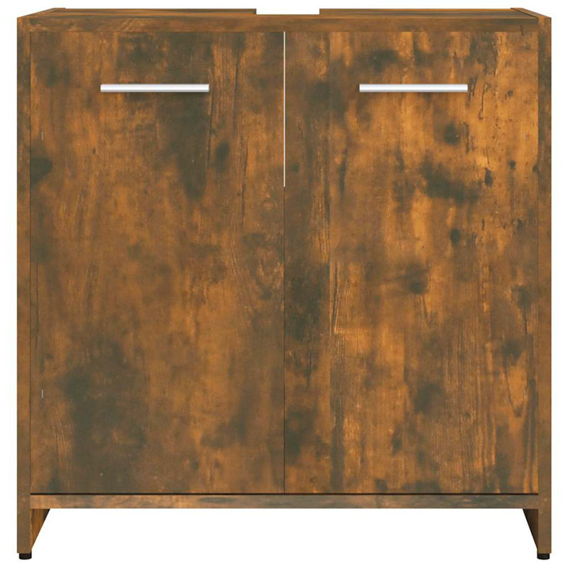 Kardel 60cm Single Bathroom Vanity Base Only, Smoked Oak