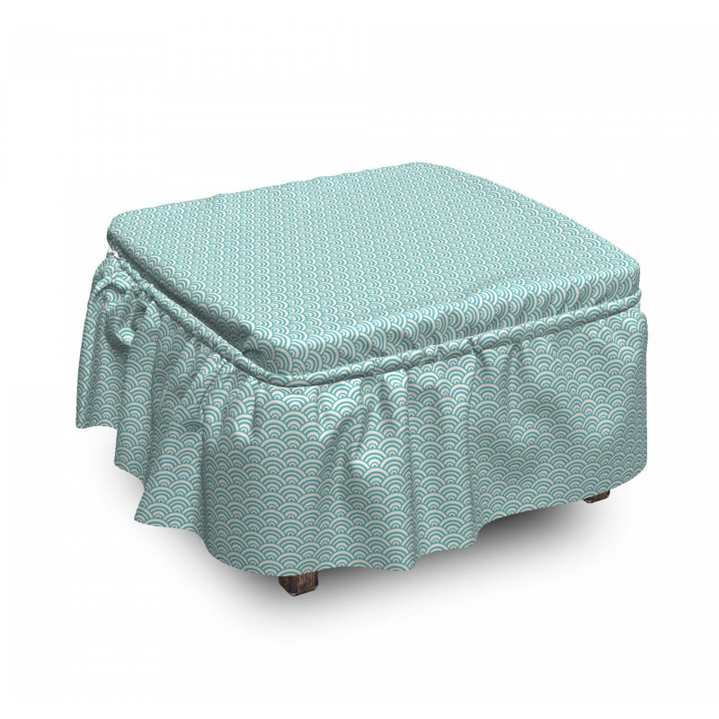 Box Cushion Ottoman Slipcover