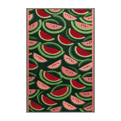 Washable Snap Melon Fruits Area Rug
