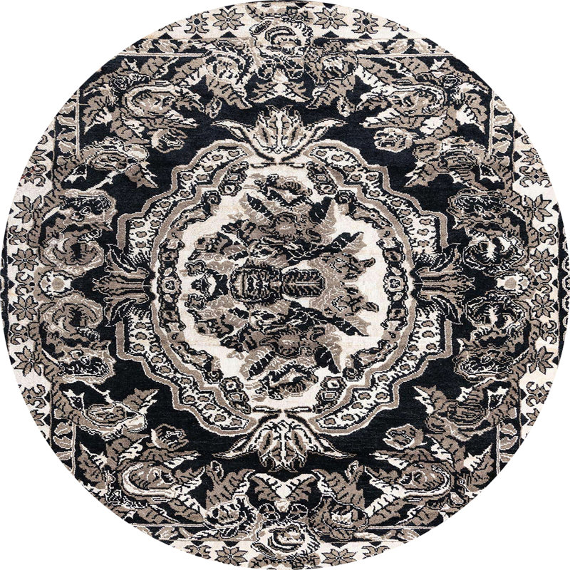 Carlene Abstract Indoor Rug, Round 6'