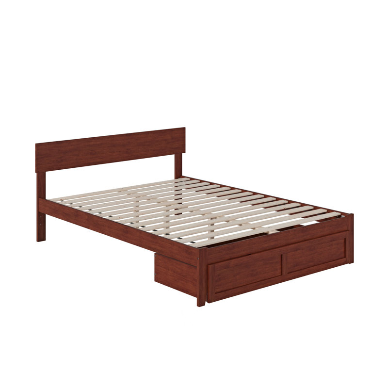 Farrah Platform Storage Bed, Walnut, Queen