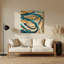 Art mural hawaïen hameçons en métal beige-1937857430