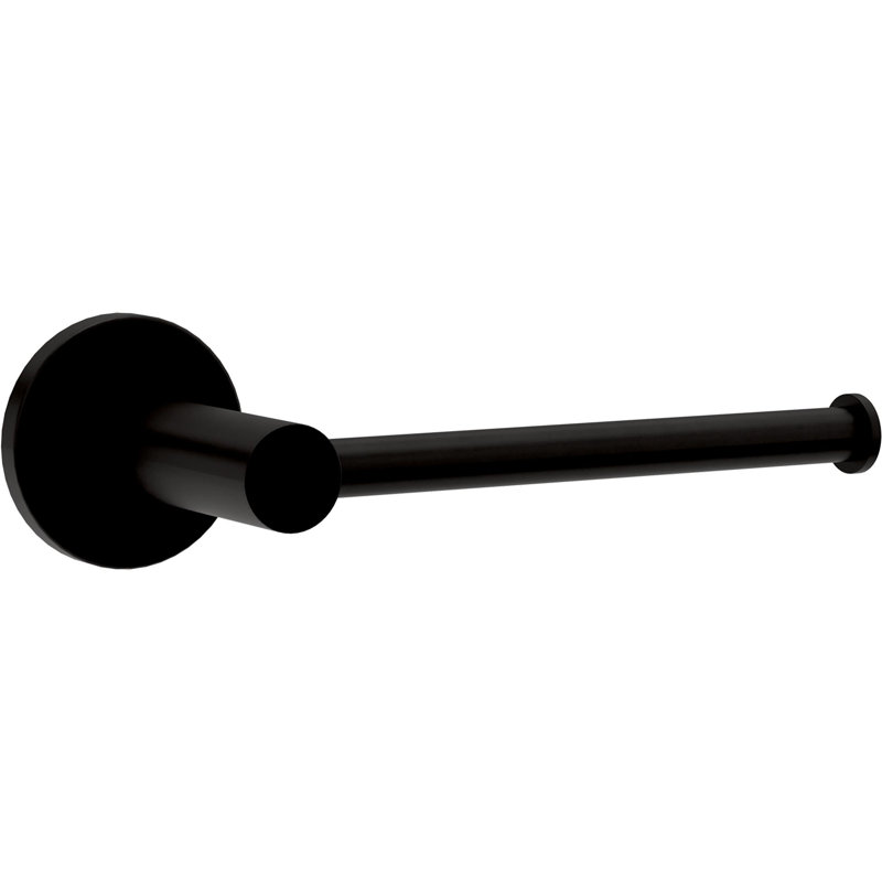 Precept Wall Mounted Toilet Paper Holder, Matte Black