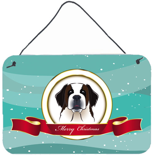 « merry christmas », impression sur plaque, Saint-Bernard