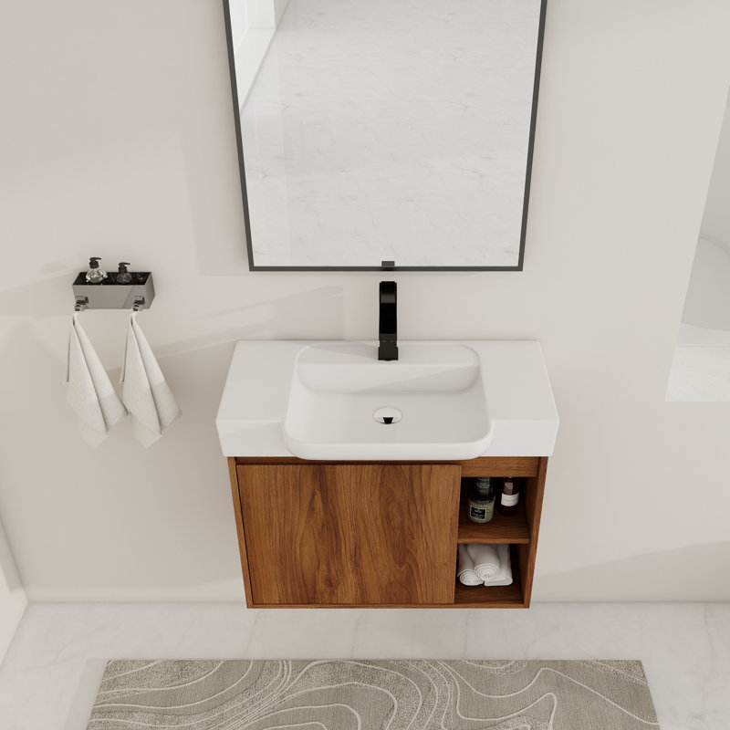 28'' Single Bathroom Vanity with Ceramic Top