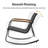 3-Piece  Outdoor Patio Conversation Rocking Set With Table，Seating Group-1398740742