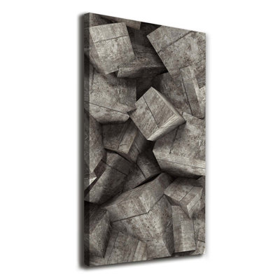 Concrete Cubes - Wrapped Canvas Print