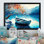 «Canoe on Lake in Winter», reproduction sur toile