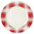 Martha Stewart 12 Piece Plaid Decorated Round Stoneware Dinnerware Set in Red and White