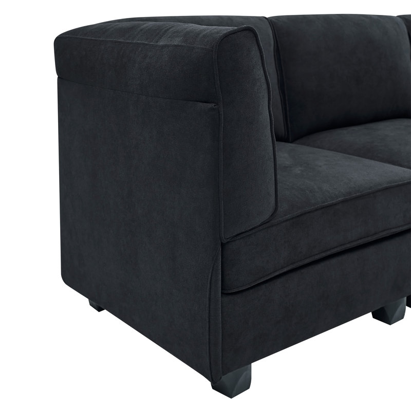Canapé modulaire en polyester, Black Polyester