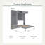 Grand lit escamotable mural avec tablettes du haut et garde-robe-130417899