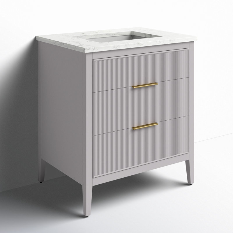 Emma 30" W Single Vanity, Taupe