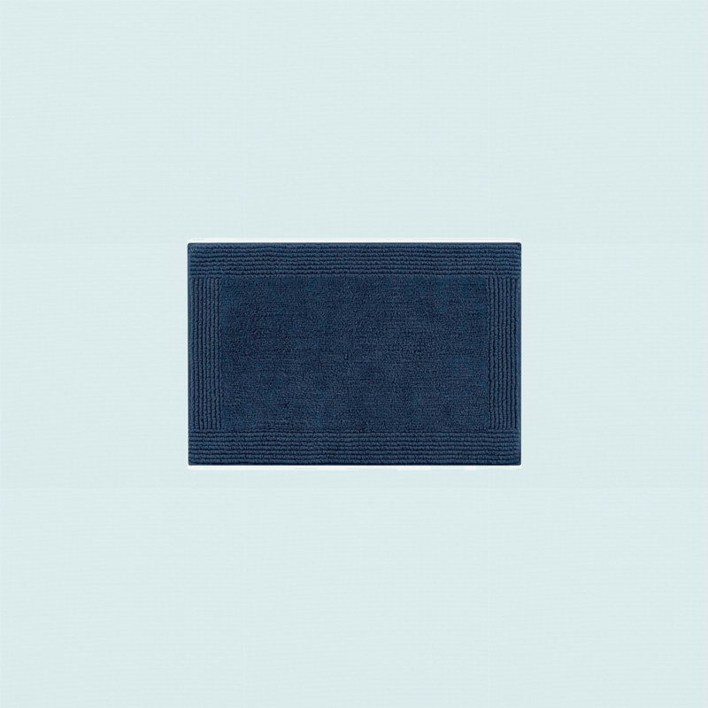1 tapis de bain réversible 100% coton touffeté 3000 g / m², L 30 po x l 20 po, Marine