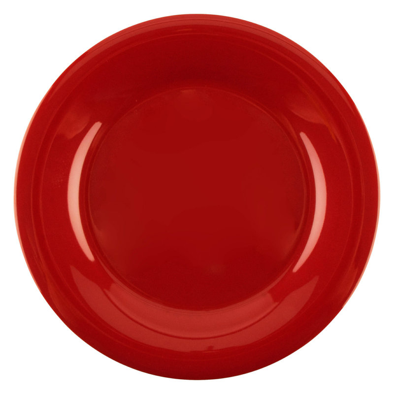 Cranberry Red Melamine Chip-Resistant Bread and Butter Plate Set