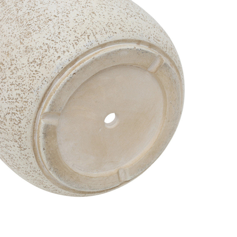 Ensemble de 3 pots à fleurs ronds en oxyde de magnésium de 15,9 po / 12 po / 10 po de diamètre, jaune clair avec trous de drainage pour patio