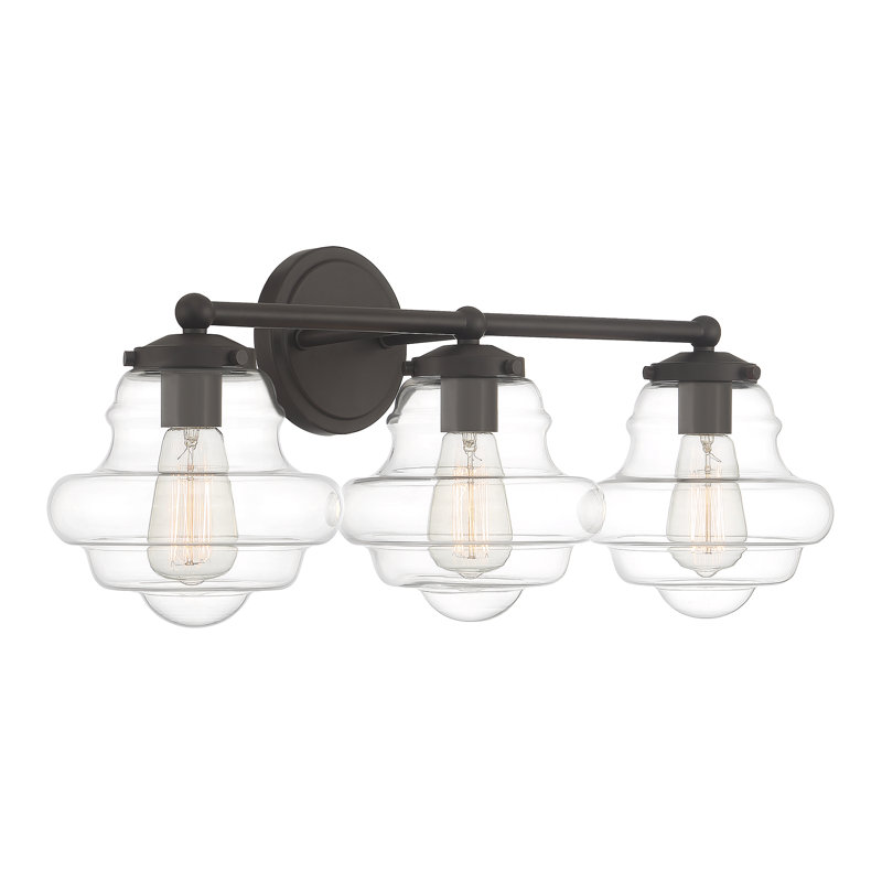 Éclairage de salle de bain à intensité variable 3 lumières Marah, Bronze huilé