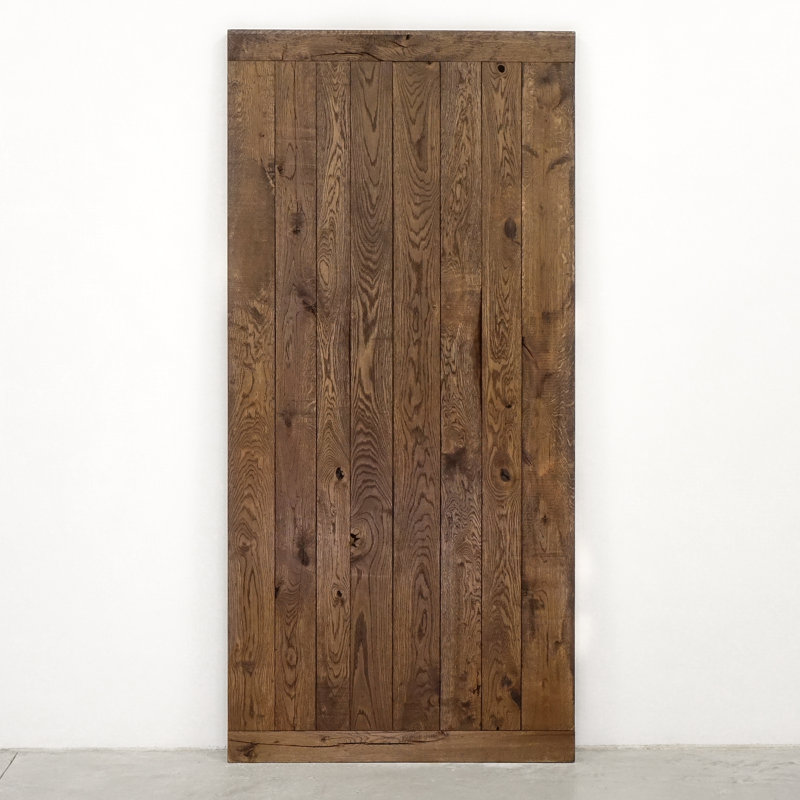 Lauryn Solid Oak Barn Door Prefinished, 100cm H x 210cm W x 4cm D, Brown