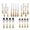  Golden Michelangelo Stainless Steel 20pc. Flatware Set, Service For 4