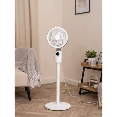 REDIFFUSION AIR360 OSCILLATING ADJUSTABLE HEIGHT FAN WHITE