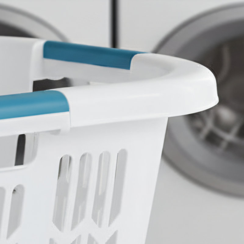 XL Extra Large Laundry Basket, 2.1 Bushel Capacity, Suitable For Laundry Storage / Bathroom / Bedroom / Home Wardrobe, White