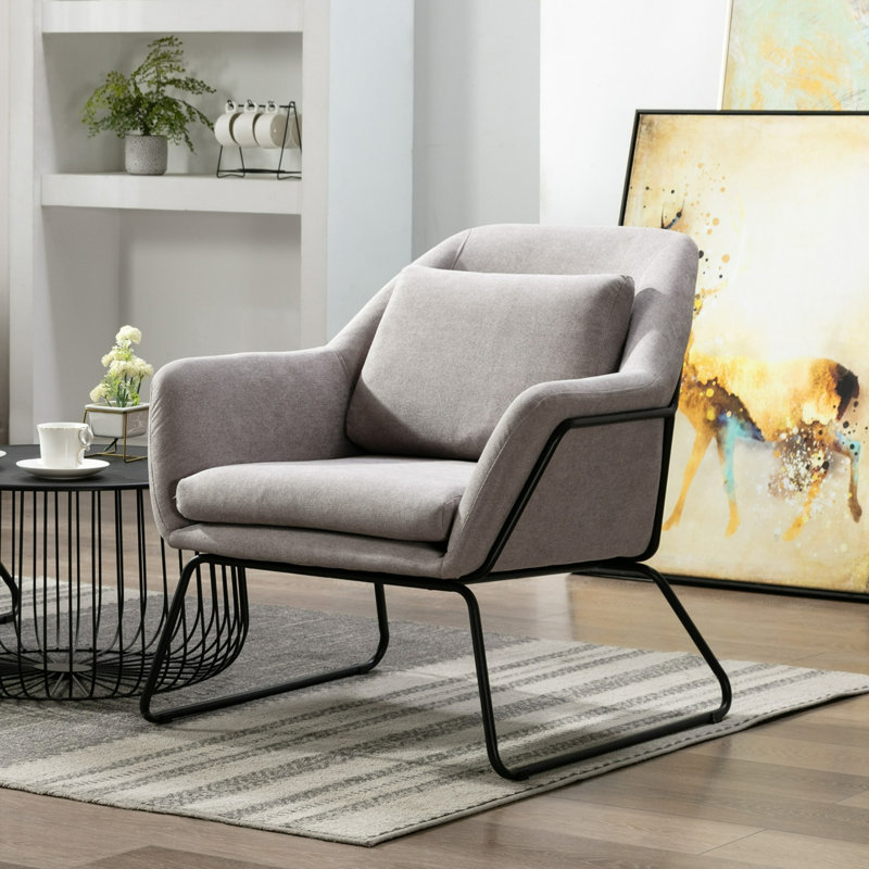 Andice Upholstered Armchair, Grey