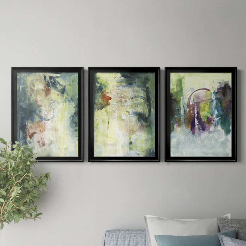 Nature's Elements I, reproduction encadrée de qualité supérieure - prête à être accrochée, H 24,5 po x l 55,5 po x P 1 po