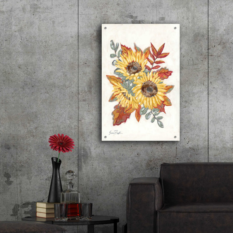 «Sunflower Fall Foliage» par Sara Baker, H 36 po x l 24 po