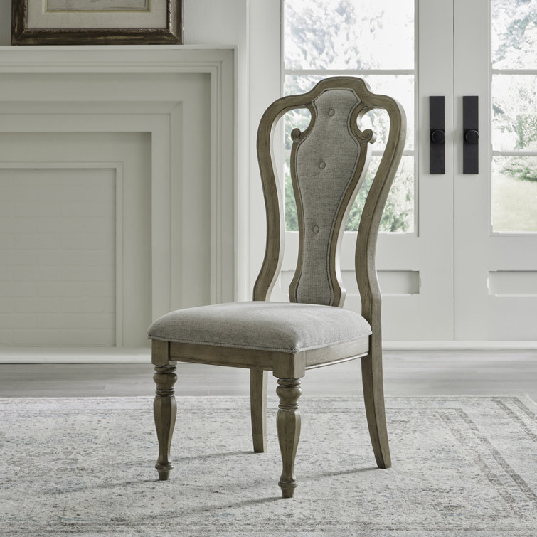 Colne Upholstered Chenille Queen Anne Back Side Chair