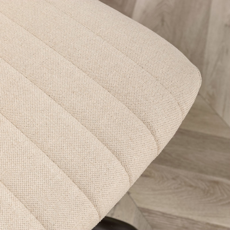Chaise de bureau pivotante en tissu, Beige