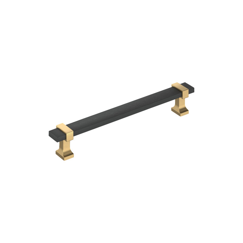 Overton 6-5/16 inch (160mm) Centre-to-Centre, Brushed Matte Black/Champagne Bronze, 6 5/16"