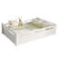 Low Profile Floor Platform Bed with Built-In Guardrails-130646837