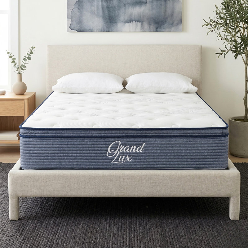 EliteLux California King Medium Hybrid Memory Foam Euro Top 14 in. Mattress, California King