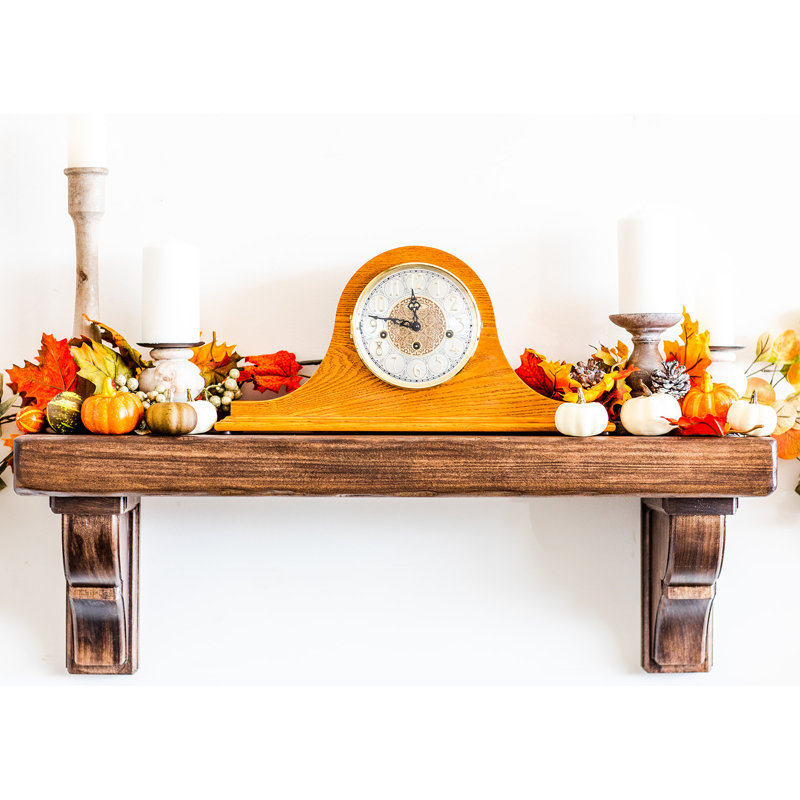 Tambour Solid Wood Mechanical Clock, Oak
