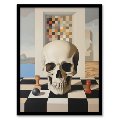 Make Your Move Gothic Skull Chess Player 1 Piece Single Picture Frame Wall Art