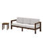 Ensemble de patio extérieur en bois massif pour trois personnes avec coussins et table d'appoint-1929700432