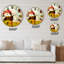 Jeune homme avec un oiseau rouge - grande horloge murale Mid-Century-73197234