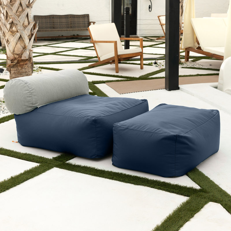 Ensemble de sacs à billes Tybee Sunbrella® - Ultimate Outdoor Lounging, Indigo