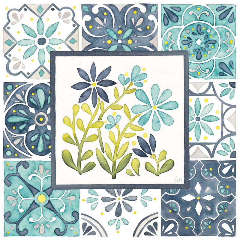 Garden Getaway Patchwork II by Laura Marshall - Wrapped Canvas Print, 76cm H x 76cm W x 3.8cm D