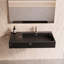 Lavabo de salle de bain mural rectangulaire 36 po avec drain dissimulé Juniper - noir, avec trou pour robinet-1262523392-1262523393