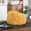 Fauteuil à billes en velours côtelé compressé - Très grand fauteuil pour adulte avec bourre-1020122665