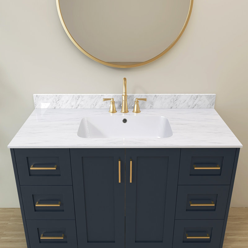 49 po Meuble-lavabo en marbre Real