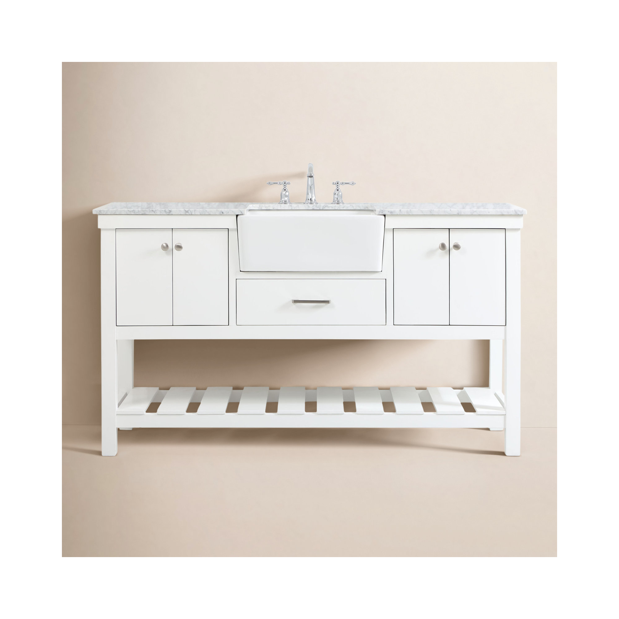 Pelaghia 60'' Single Bathroom Vanity, White