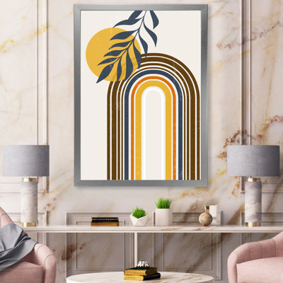«Abstract Sun Moon Leaves II», impression sur toile