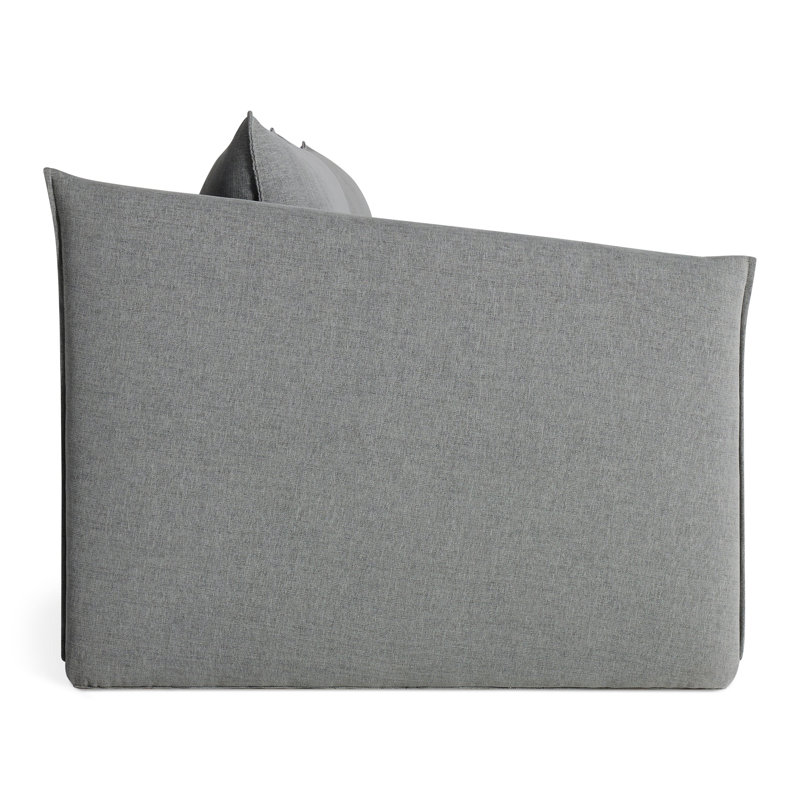 Softmore Sofa, 34" H x 74" W x 40" D, Kvadrat Guest Gray Blue Polyester