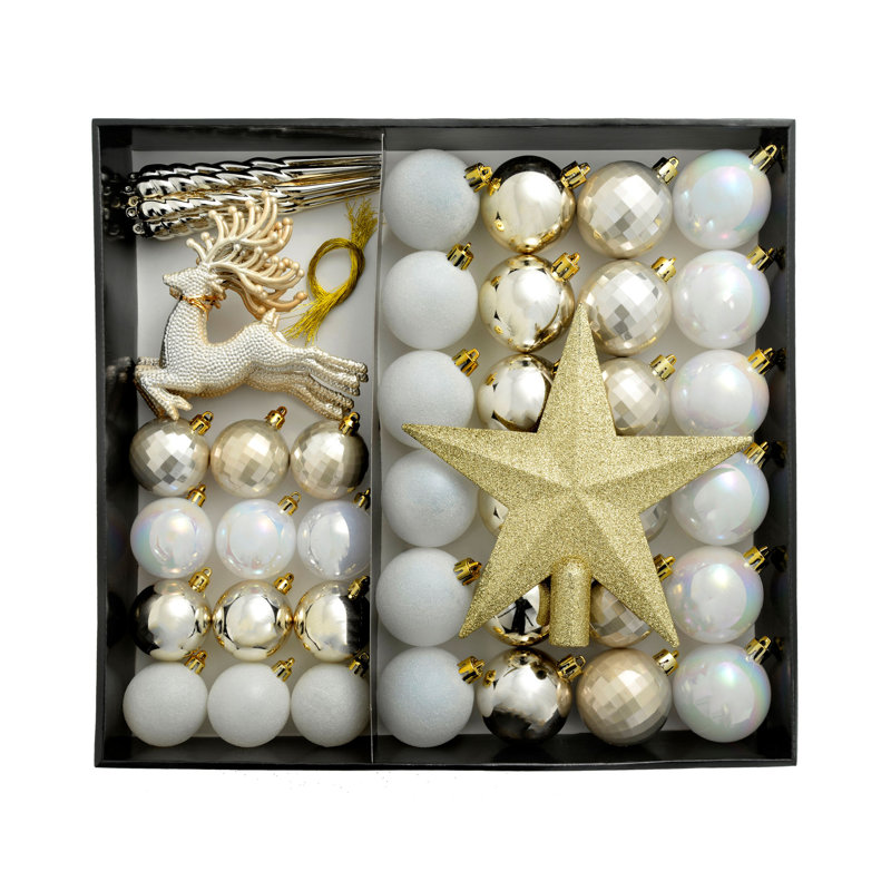 40.7cm, White/Gold